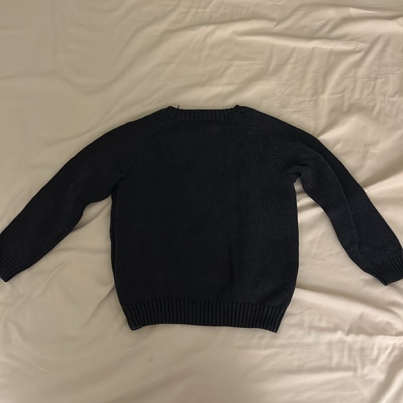 Janie and Jack boys navy blue knit sweater - Size 5 - Picture 2 of 2